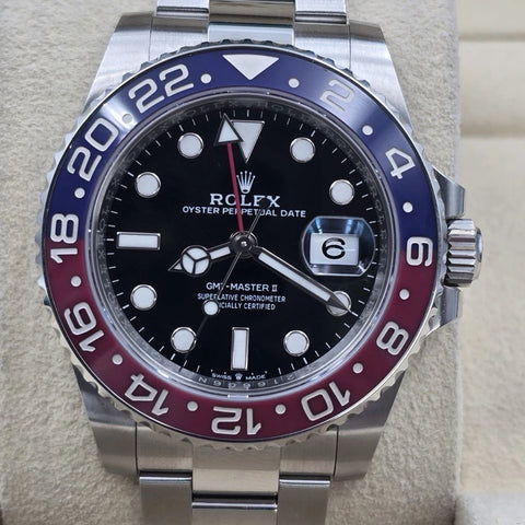 PAPERS 2023 Rolex GMT Master Pepsi Red Blue Oyster Ceramic 126710BLRO Watch BOX