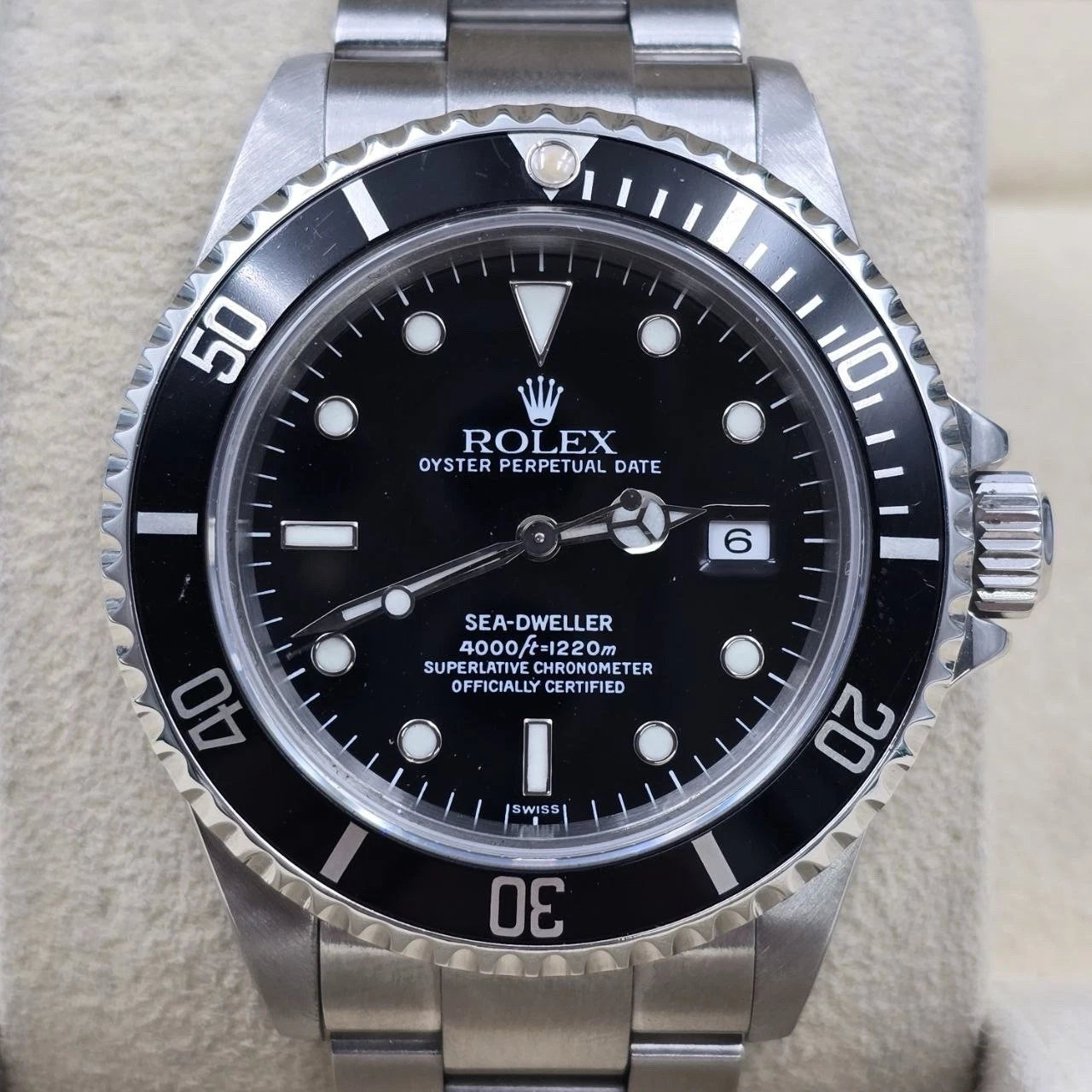 PAPERS Rolex Sea-Dweller 16600 Stainless Steel Black Dial 40mm Watch