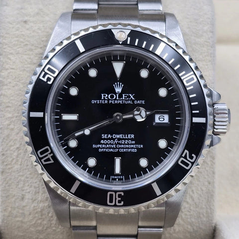PAPERS Rolex Sea-Dweller 16600 Stainless Steel Black Dial 40mm Watch