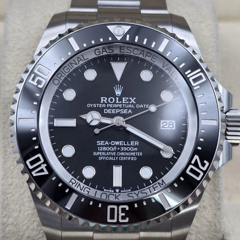 NEW 2024 Rolex Sea-Dweller Deepsea Steel Black 44mm 136660 Watch UNWORN