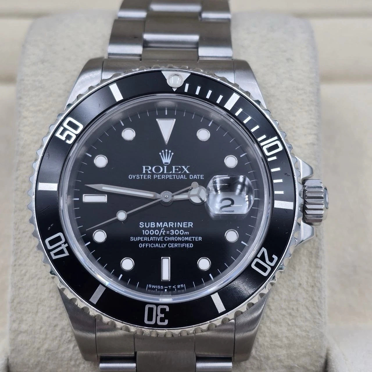 Rolex Submariner Date 16610 Black Dial Stainless Steel Oyster 40mm