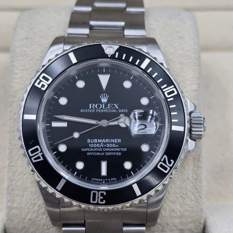 Rolex Submariner Date 16610 Black Dial Stainless Steel Oyster 40mm
