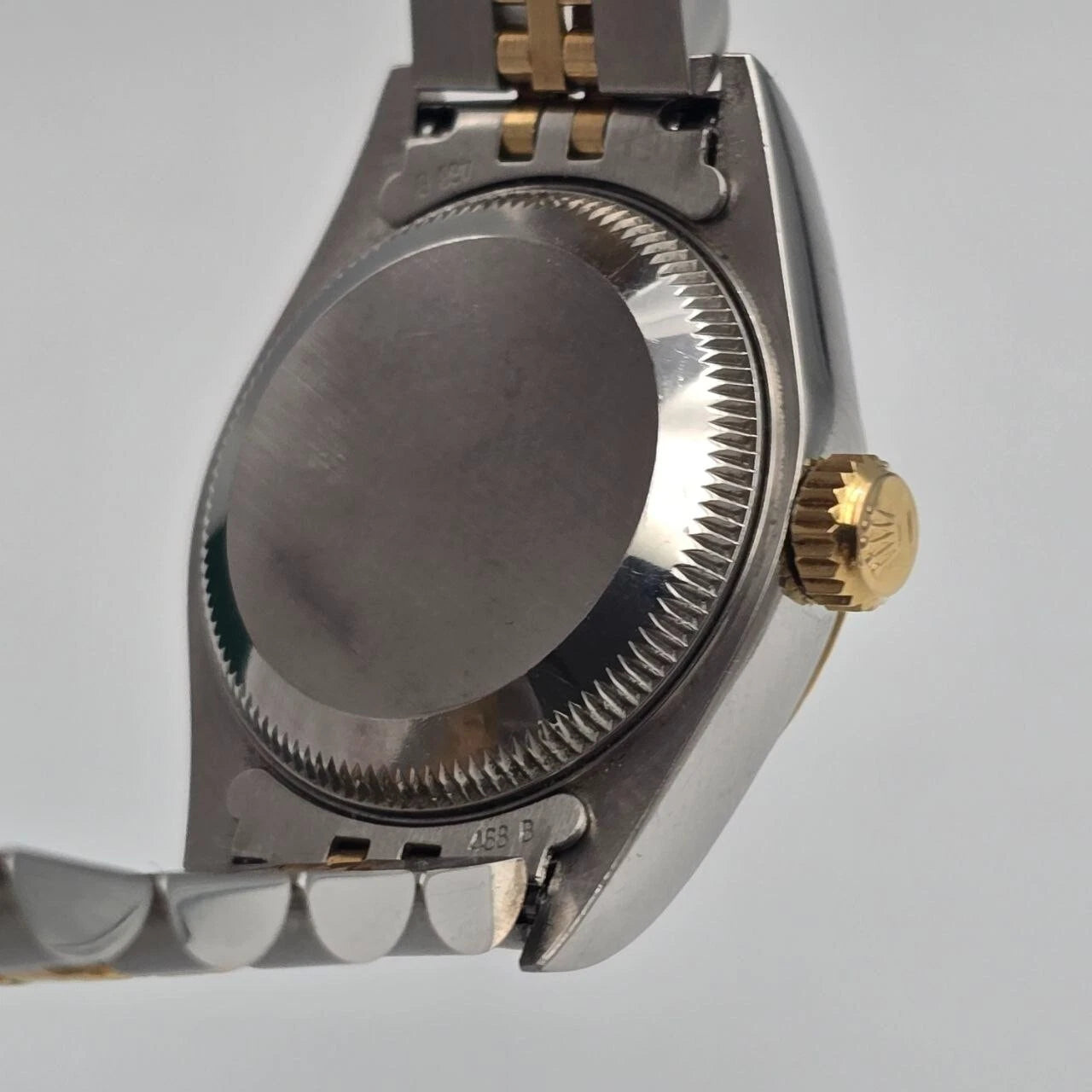PAPERS Rolex Lady Datejust 18K Gold Steel Champagne NO HOLES Diamond Dial 69173