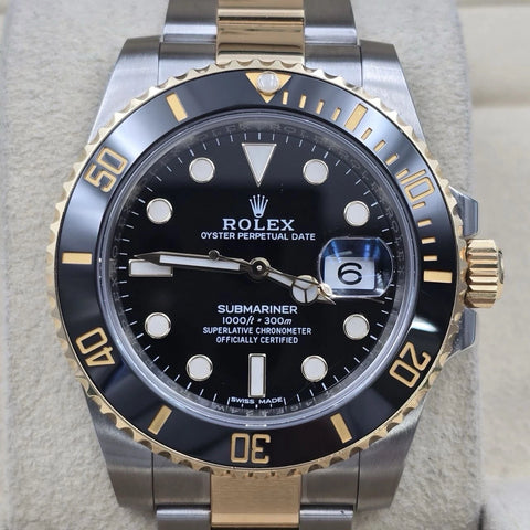 PAPERS 2018 Rolex Submariner Date 40mm 18k Two Tone Black Dial 116613LN BOX