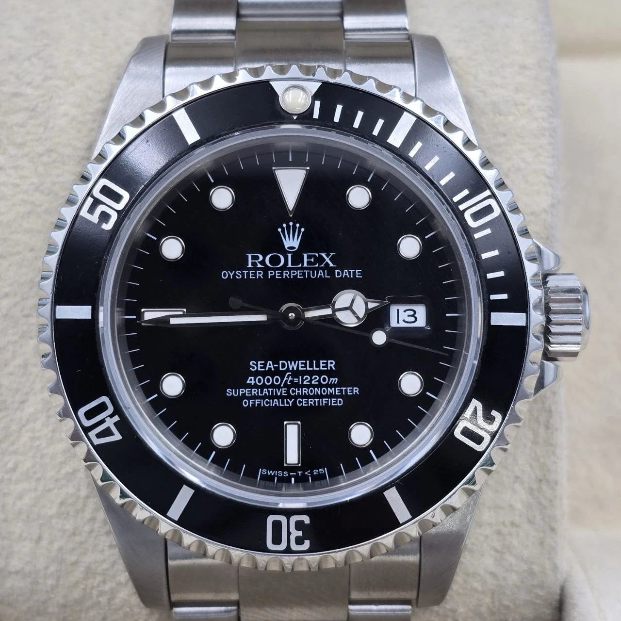 PAPERS Rolex Sea-Dweller 16600 Stainless Steel Black Dial 40MM Watch