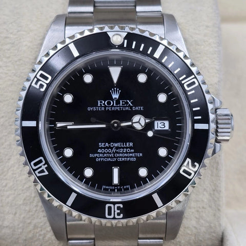 PAPERS Rolex Sea-Dweller 16600 Stainless Steel Black Dial 40MM Watch