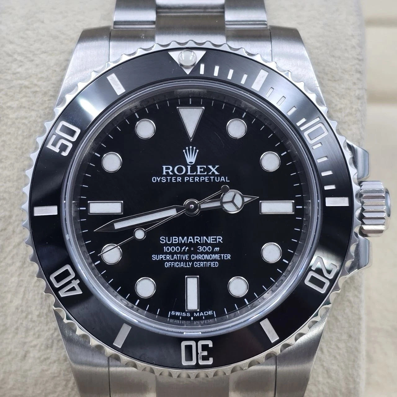 MINT 2013 PAPERS Rolex Submariner No-Date 114060 Black Ceramic 40mm Watch BOX