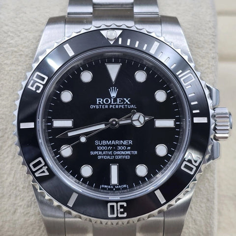 MINT 2013 PAPERS Rolex Submariner No-Date 114060 Black Ceramic 40mm Watch BOX
