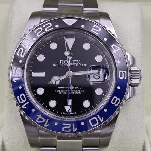 2014 PAPERS Rolex GMT Master II 116710BLNR Steel Ceramic Batman Watch BOX
