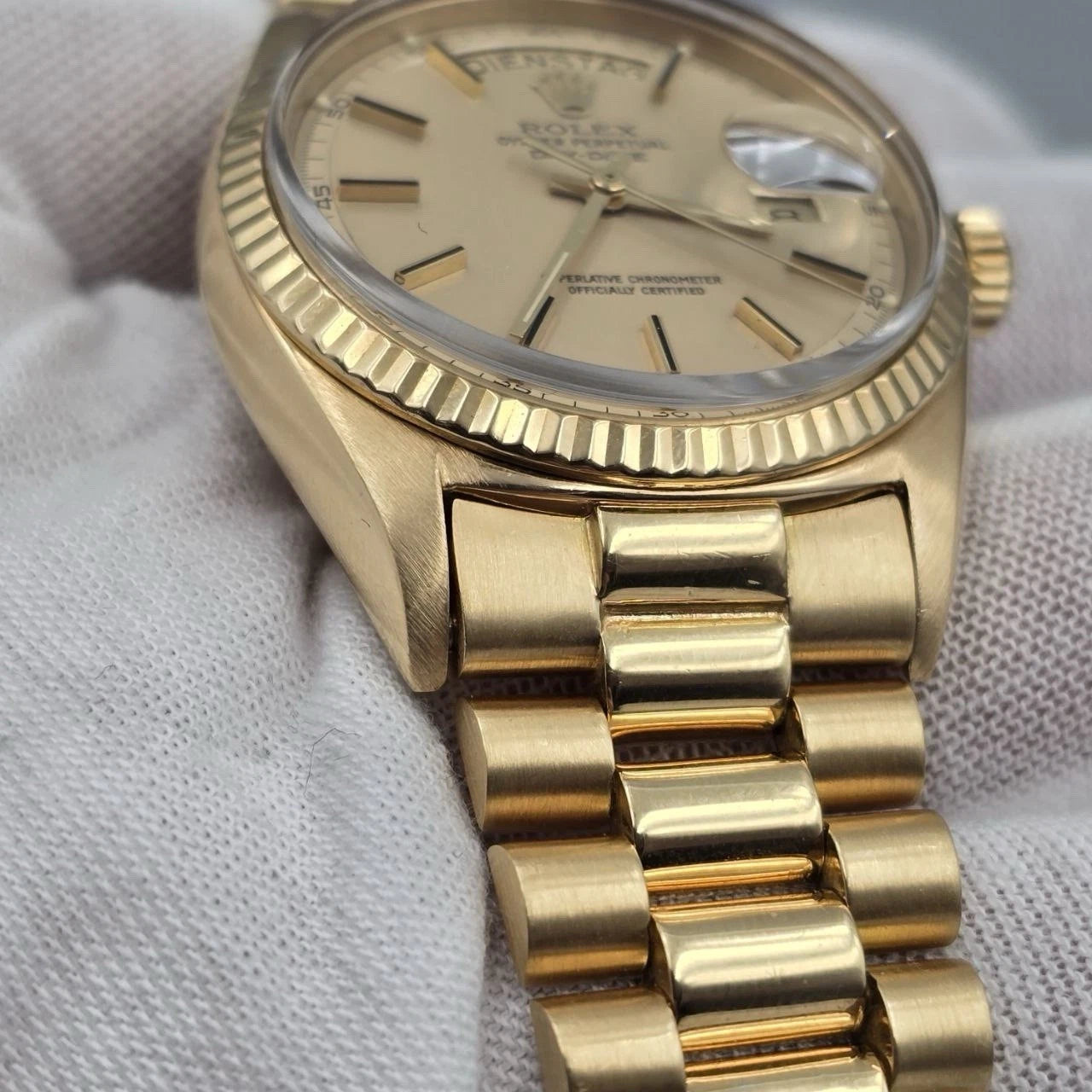 PAPERS Rolex Day-Date 1803 President German 18k Gold 36mm Factory Champagne Dial
