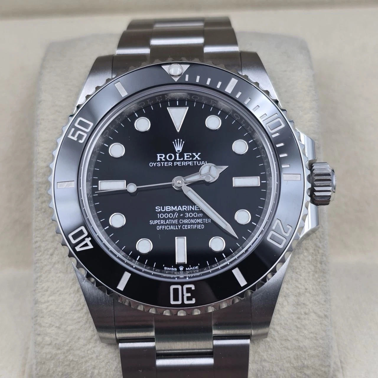 PAPERS 2023 MINT Rolex Submariner No Date Ceramic Steel 41mm 124060 BOX