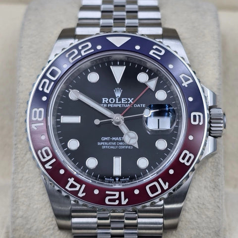MINT PAPERS 2019 Rolex GMT Master Pepsi Red Blue Jubilee 126710BLRO Watch BOX