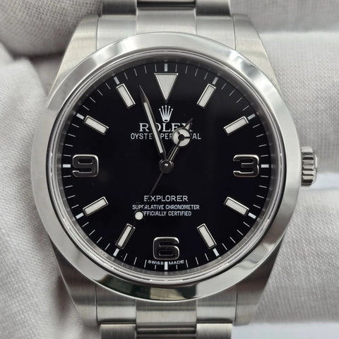 2023 RSC Rolex Explorer I Black Stainless Steel MK1 39mm Watch 214270 PAPERS