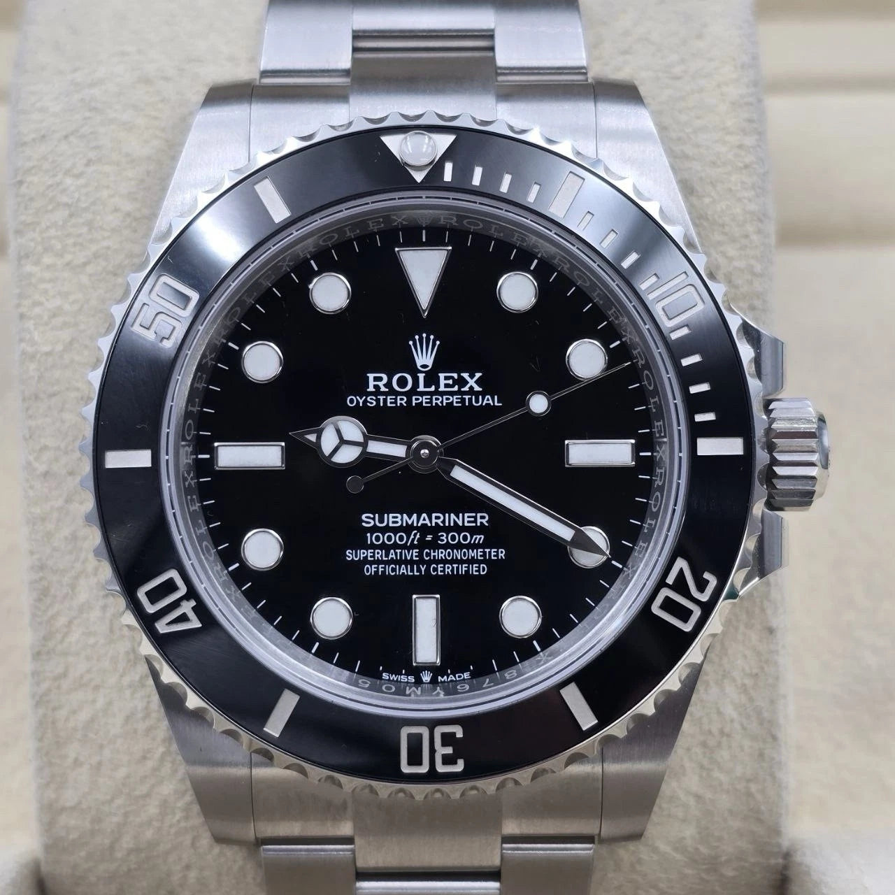 NEW 2024 Rolex Submariner No Date Ceramic Steel 41mm 124060 UNWORN