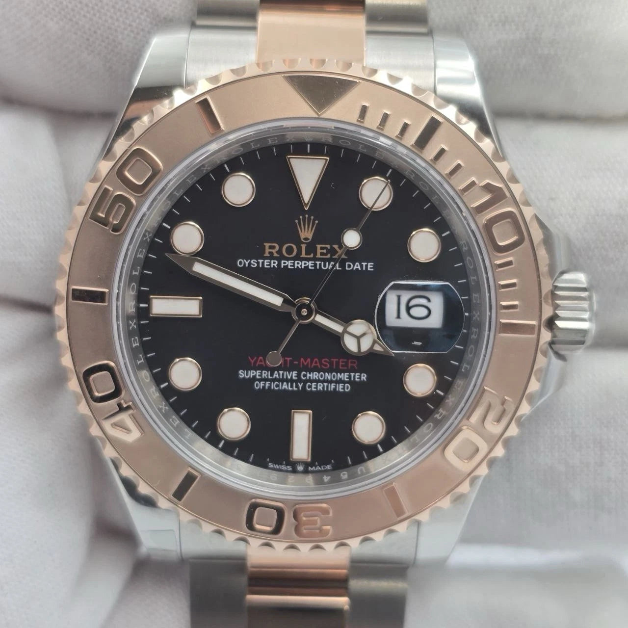 2025 NEW Rolex Yacht-Master Two Tone Rose Gold 40mm Black Dial 126621 UNWORN