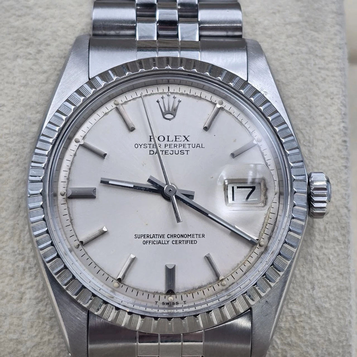 Rolex Datejust 1603 Stainless Steel Silver Dial Jubilee 36mm Automatic Watch