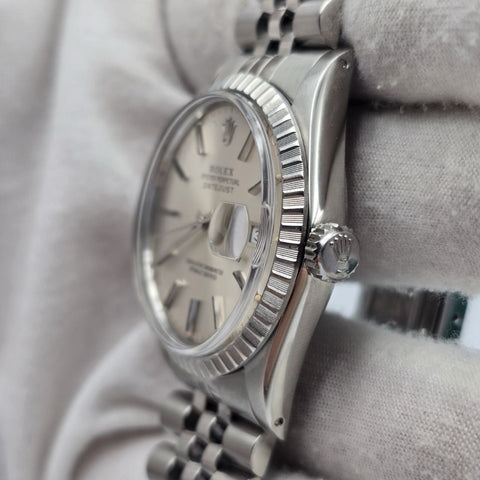 Rolex Datejust Stainless Steel Silver Dial 36mm Automatic Watch 16030