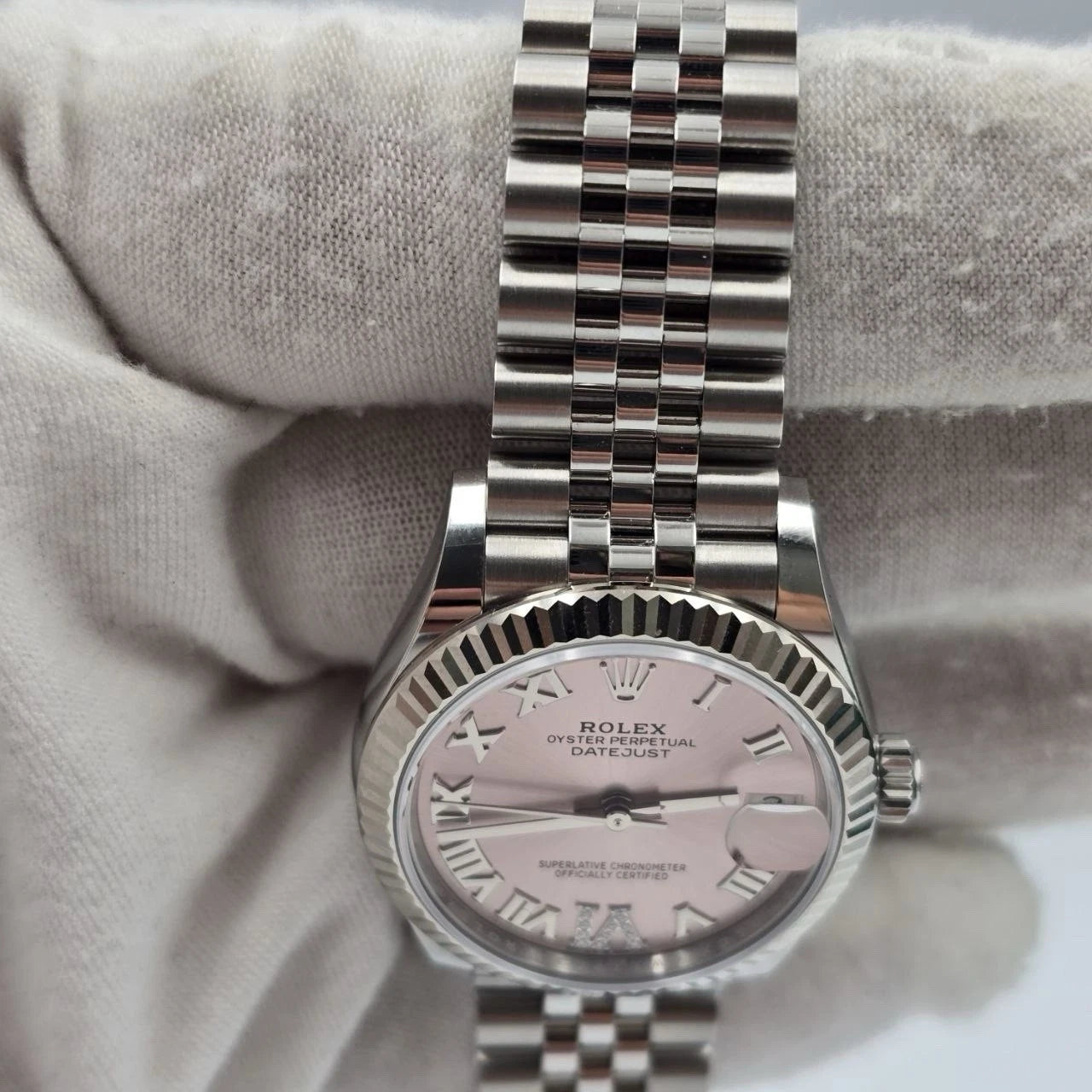 NEW 2026 Rolex Datejust 31mm Pink Roman Diamond 6 Dial Steel Jubilee 278274