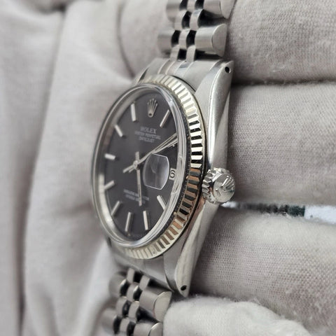 Rolex Datejust 1601 Stainless Steel Factory Grey Ghost Dial Jubilee 36mm Watch