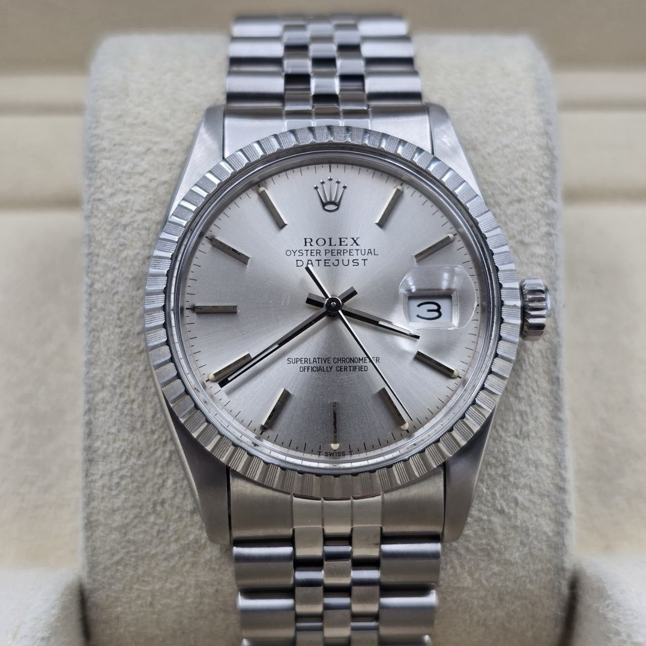 Rolex Datejust Stainless Steel Silver Dial 36mm Automatic Watch 16030