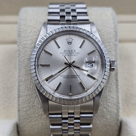 Rolex Datejust Stainless Steel Silver Dial 36mm Automatic Watch 16030