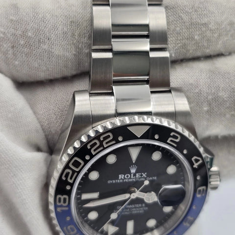 2022 PAPERS Rolex GMT Master II Batman Steel Oyster Bracelet 40mm 126710BLNR BOX