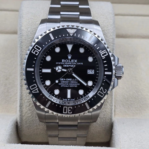 PAPERS 2024 Rolex Sea-Dweller Deepsea Black Ceramic Steel Dive 44mm 136660 BOX