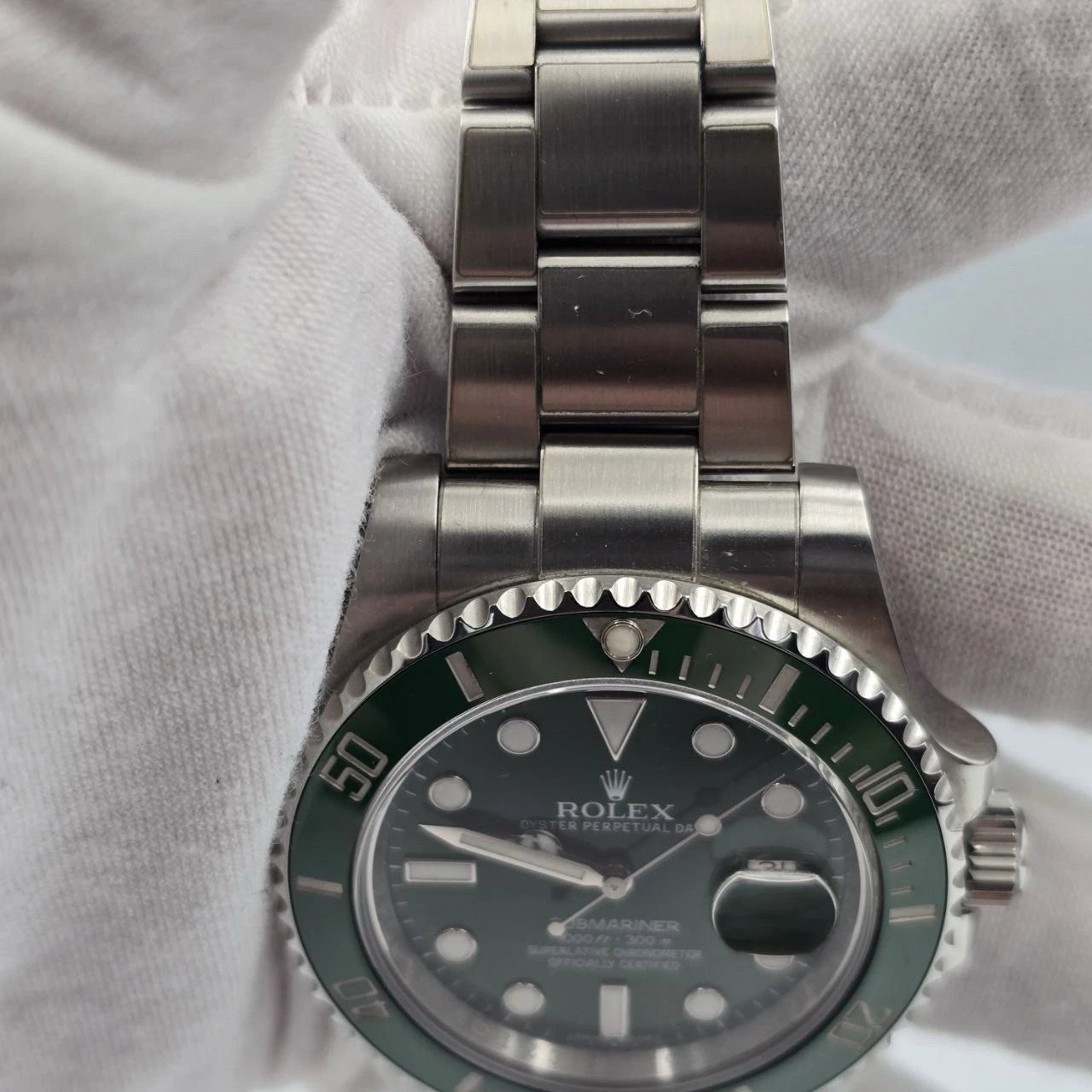 2014 PAPERS Rolex Submariner Hulk 116610LV Green 40mm Ceramic Watch BOX
