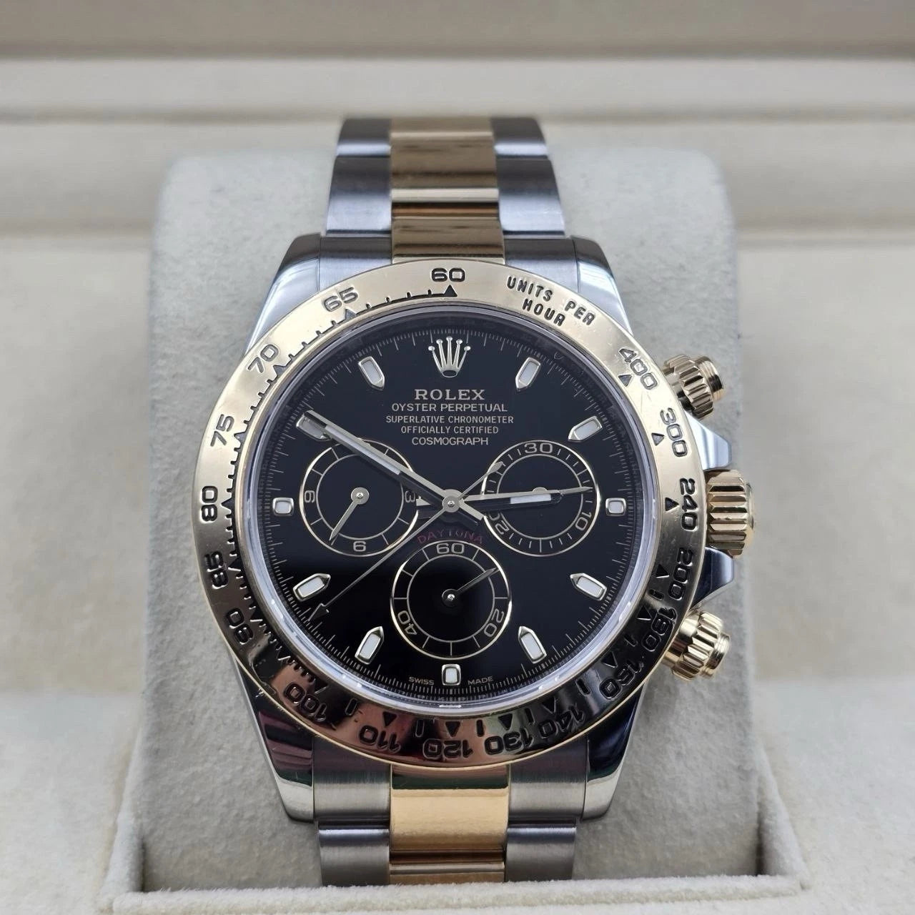 2019 PAPERS Rolex Daytona Black Dial 18K Yellow Gold Steel 116503 BOX