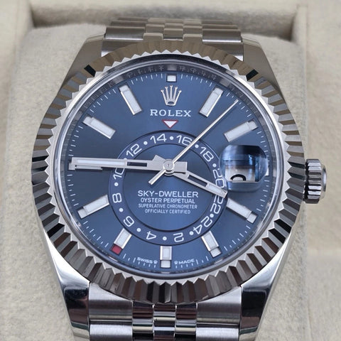 MINT PAPERS 2024 Rolex Sky-Dweller 42mm 336934 Jubilee Blue Dial BOX