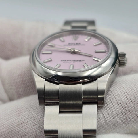 NEW 2025 Rolex Candy Pink Oyster Perpetual Stainless Steel 277200 31mm UNWORN