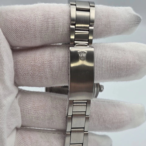 Rolex Oyster Date Precision 6694 Stainless Steel 34mm Blue Dial Watch