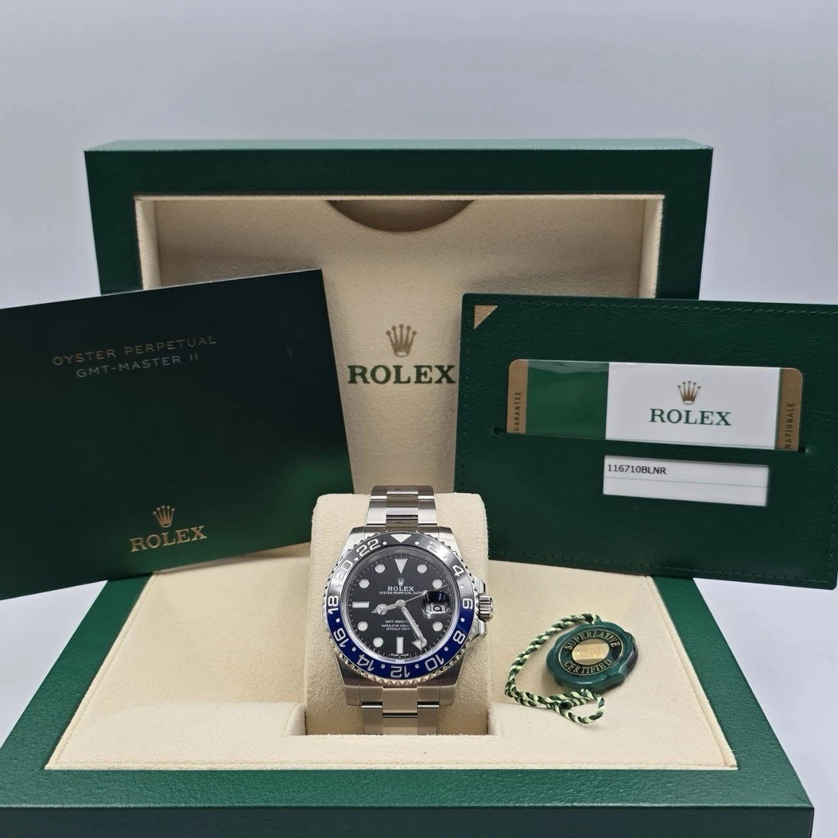 MINT 2016 PAPERS Rolex GMT Master II 116710BLNR Steel Ceramic Batman Watch BOX