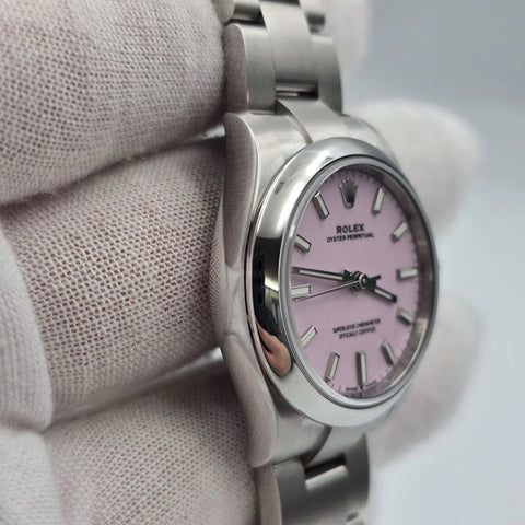 NEW 2025 Rolex Candy Pink Oyster Perpetual Stainless Steel 277200 31mm UNWORN