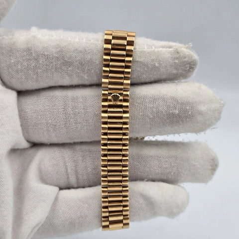 PAPERS Rolex Datejust Champagne Diamond Dial 18K Yellow Gold 69178 26mm + RSC