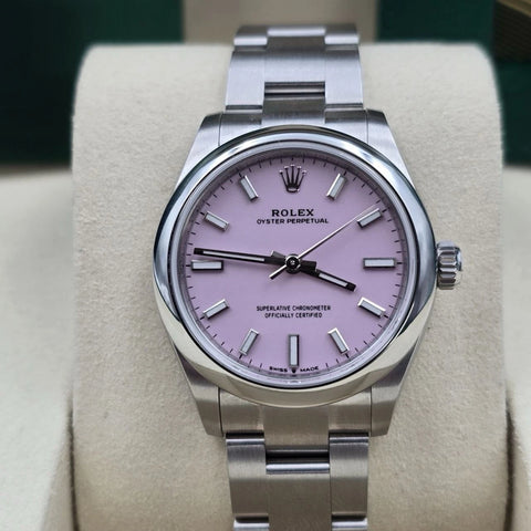 NEW 2025 Rolex Candy Pink Oyster Perpetual Stainless Steel 277200 31mm UNWORN