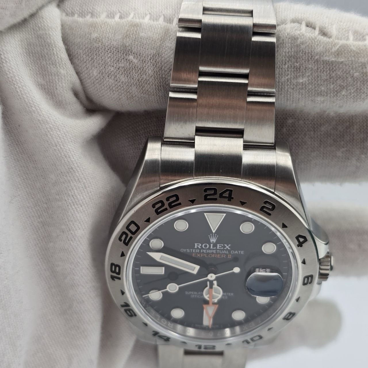 PAPERS 2019 Rolex Explorer II Black Orange Steel 42mm Watch 216570 BOX