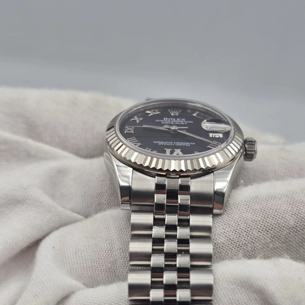 2018 PAPERS Rolex Datejust 31mm Purple Roman Diamond 6 Dial Jubilee 178274 BOX