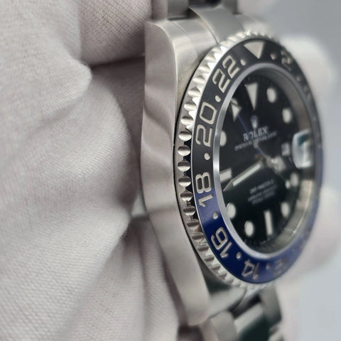 2023 PAPERS Rolex GMT Master II "Batman" Steel Oyster Bracelet 126710BLNR BOX
