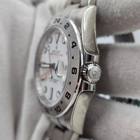 PAPERS 2019 Rolex Explorer II Stainless Steel White Orange 42mm Watch 216570 BOX