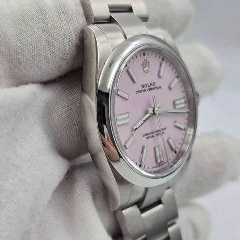 NEW 2026 Rolex Oyster Perpetual Stainless Steel 41mm Candy Pink Dial 134300