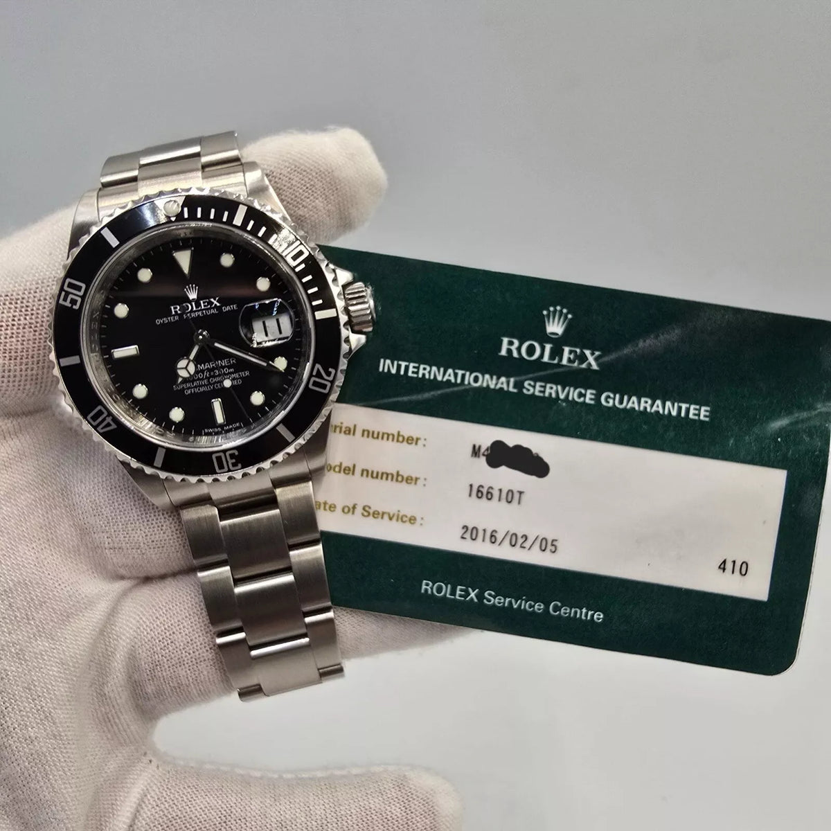 2016 RSC PAPERS Rolex Submariner Date Steel No Holes 40mm Black Watch 16610T