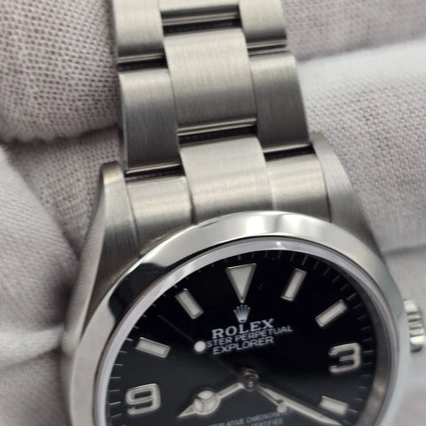 PAPERS MINT 2022 Explorer Black Dial Stainless Steel 36mm Watch 124270 BOX