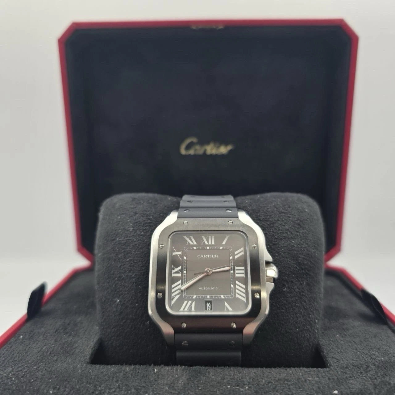 PAPERS 2025 Cartier Santos de Cartier WSSA0037 ADLC Gray Dial 39.8mm Watch BOX