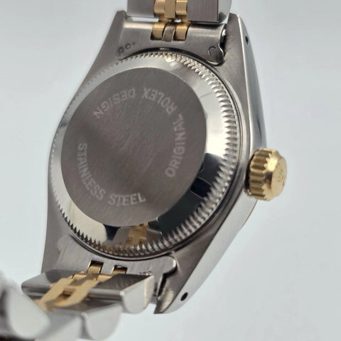 Rolex Lady Datejust 69173 Gold & Steel Mother of Pearl Diamond Dial 26mm Watch