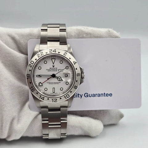 Rolex 16570 Explorer II Polar White Dial Stainless Steel 40mm Watch