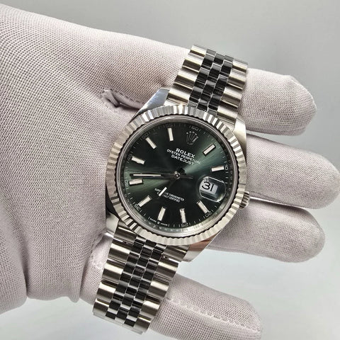 NEW 2025 Datejust 41mm 126334 Mint Green Jubilee Fluted Bezel UNWORN