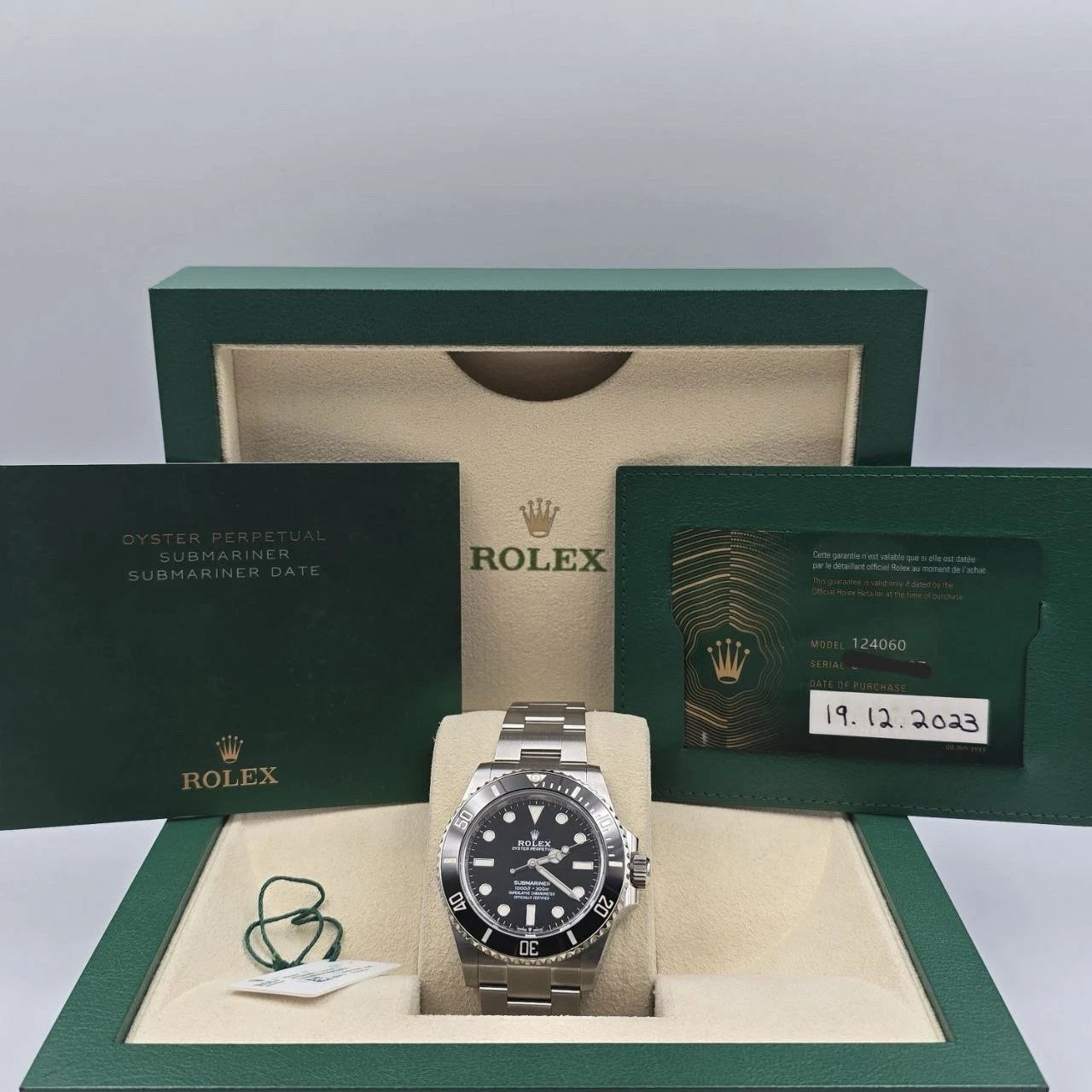 PAPERS 2023 MINT Rolex Submariner No Date Ceramic Steel 41mm 124060 BOX