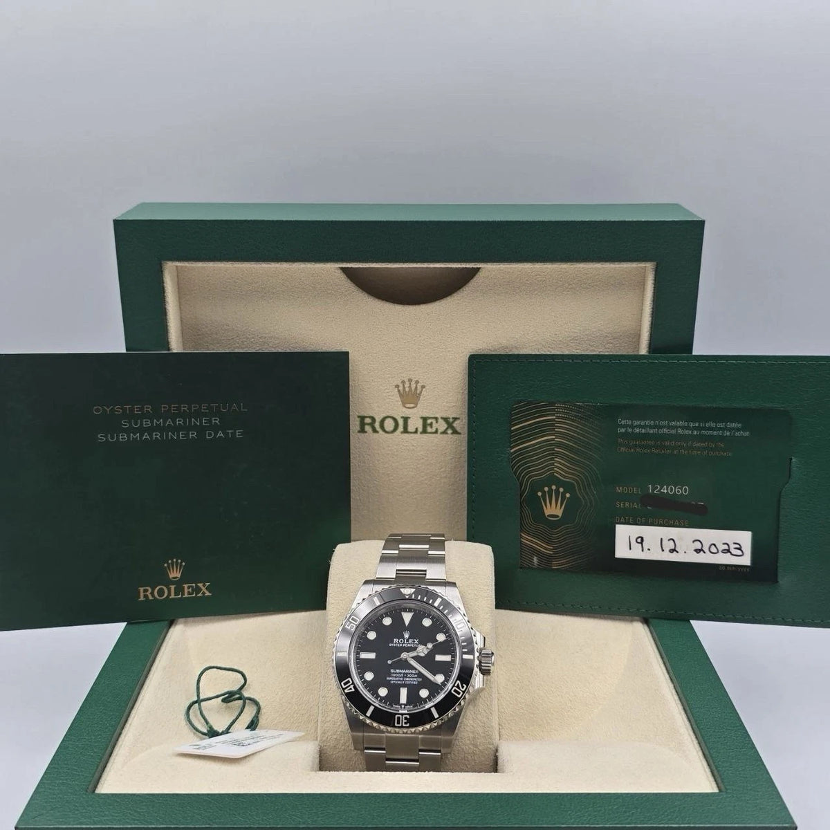 PAPERS 2023 MINT Rolex Submariner No Date Ceramic Steel 41mm 124060 BOX