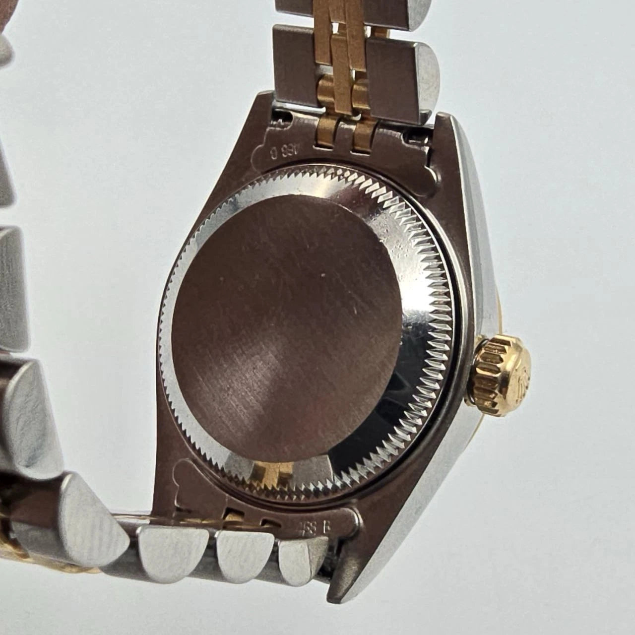 Rolex Datejust 26mm Champagne Diamond Dial Two Tone NO HOLES Jubilee Watch 69173